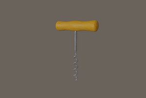 3D model corkscrew screw cork
