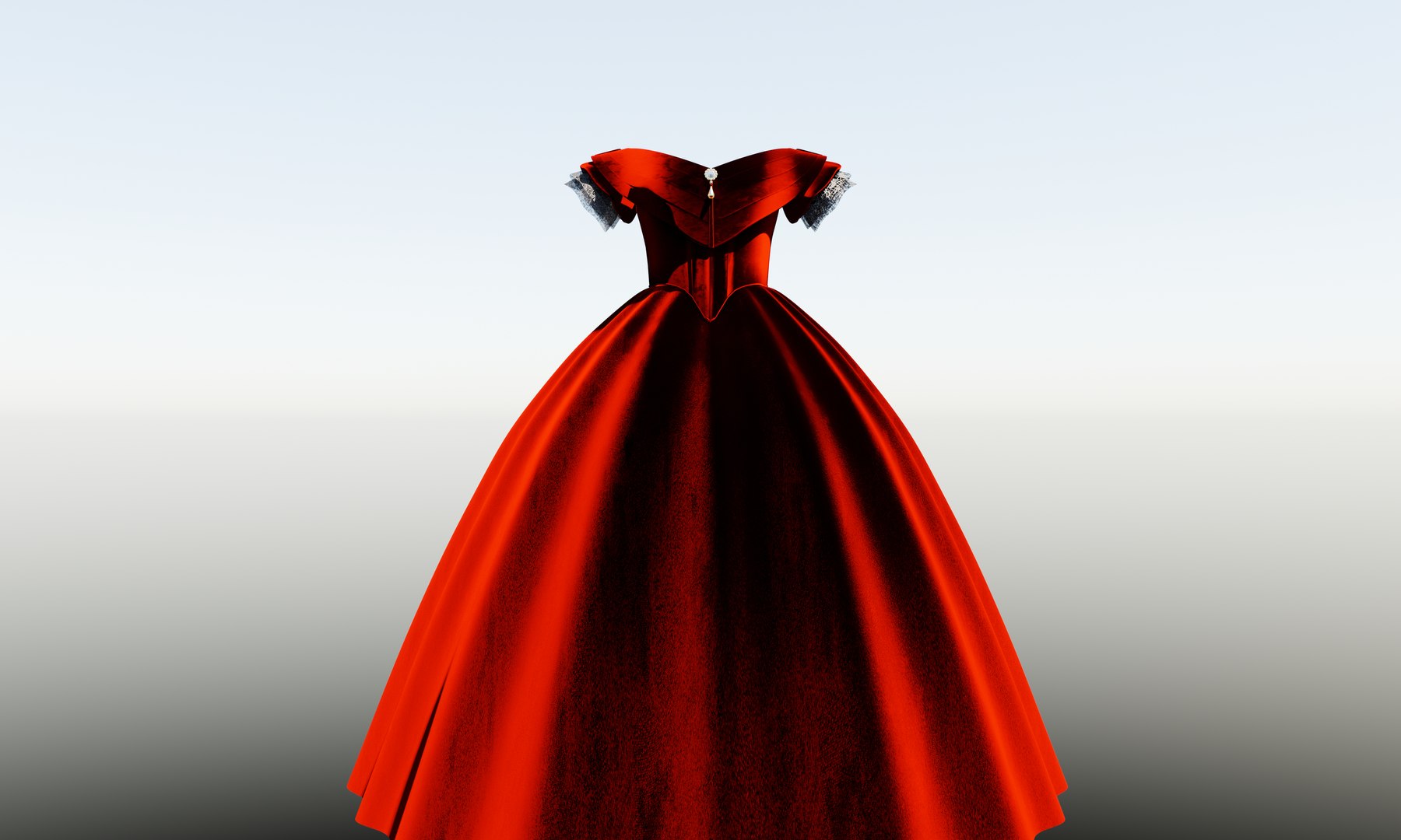 Free Mid Victorian Evening Gown 3d Model Turbosquid 1966815 