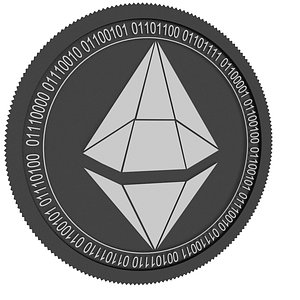 sapphire black coin 3D