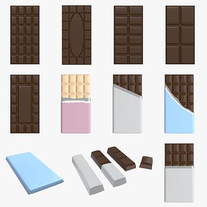 3D chocolate brown bar