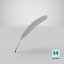 3D white goose feather model