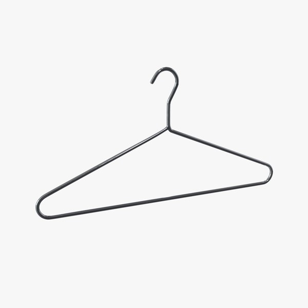 Chrome Metal Hanger 3D model