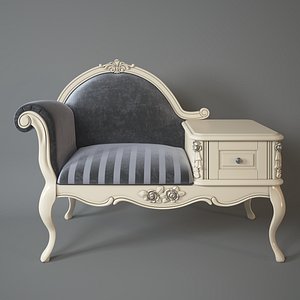Armchair with telephone table Milano