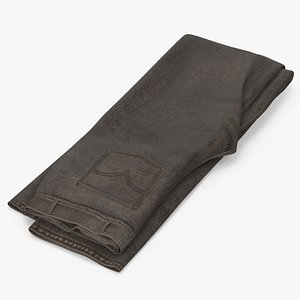 3D Folded Casual Jeans Pants model