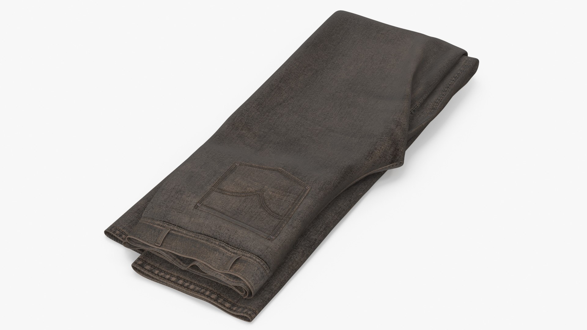 Folded Casual Jeans Pants 3D model preview