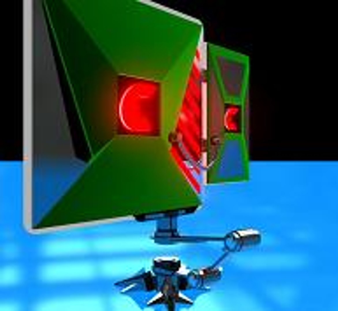 Rotating Monitor 3d Model