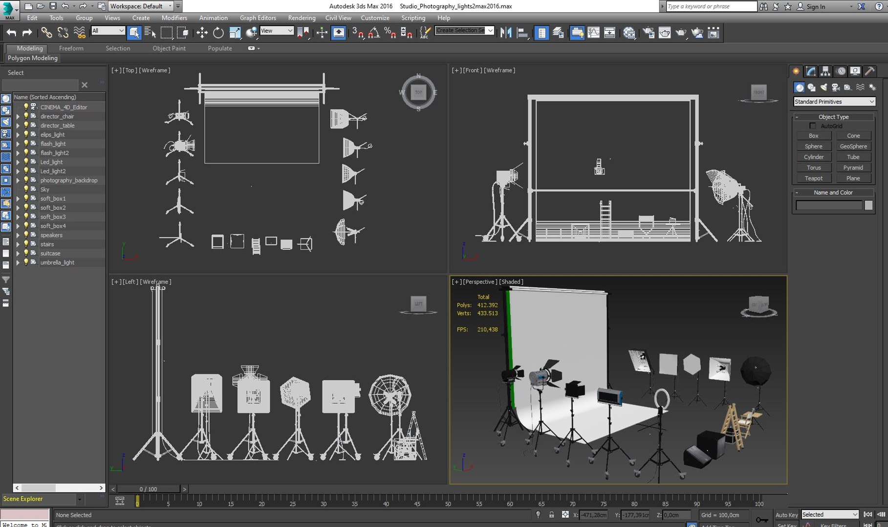 Studio Photography Lighting Models 2 3D model - TurboSquid 1776483