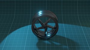 5 point wheel rim 3D