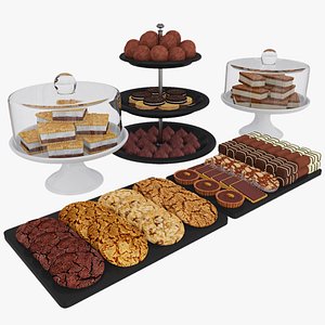 3D Chocolate and cookies model