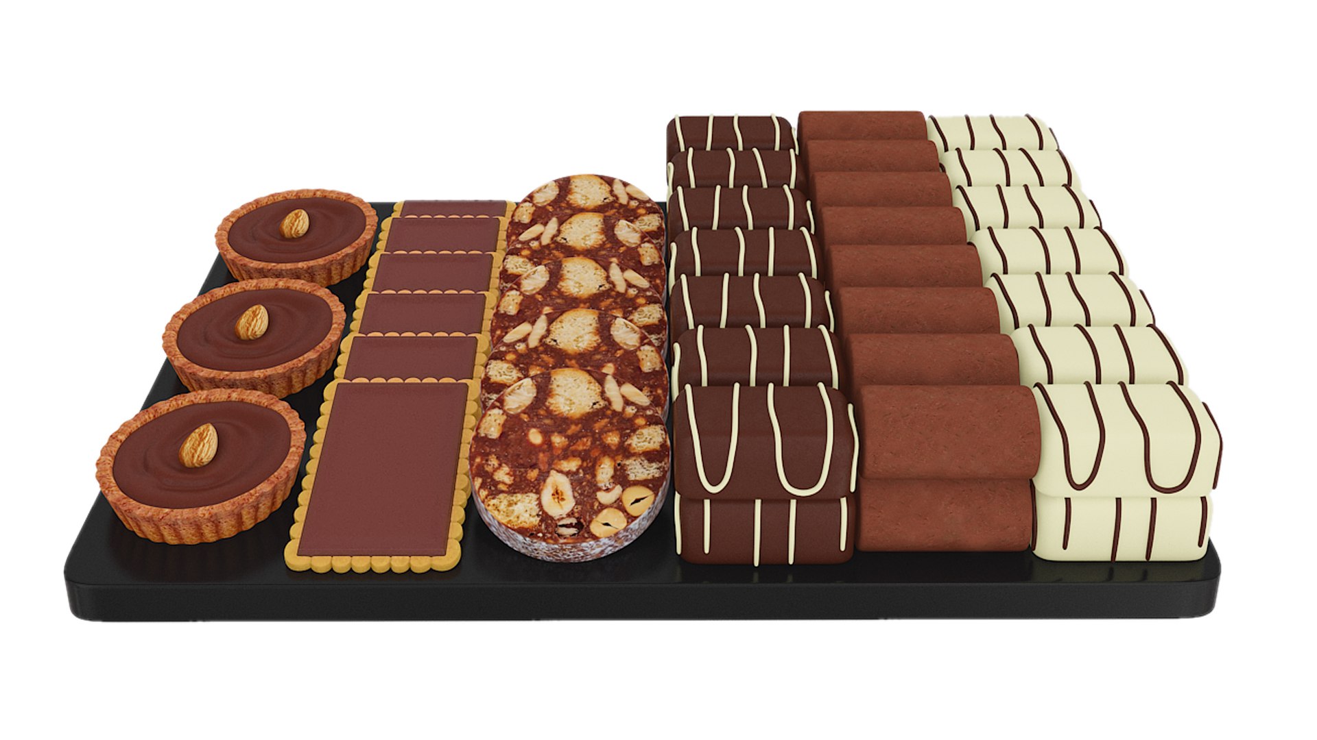 3D Chocolate And Cookies Model - TurboSquid 2196985