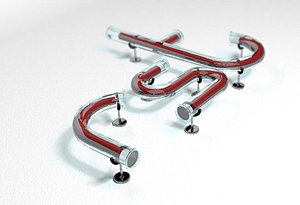 rst letters glass tube 3D model