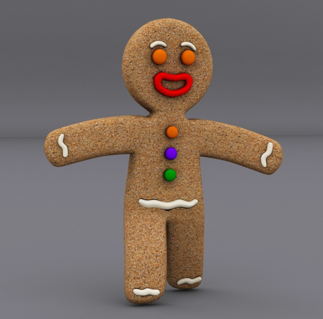 3d Gingerbread Man Model