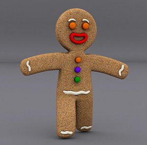 3d gingerbread man model