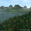 Lake with Mountains Landscape