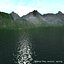 Lake with Mountains Landscape