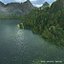 Lake with Mountains Landscape