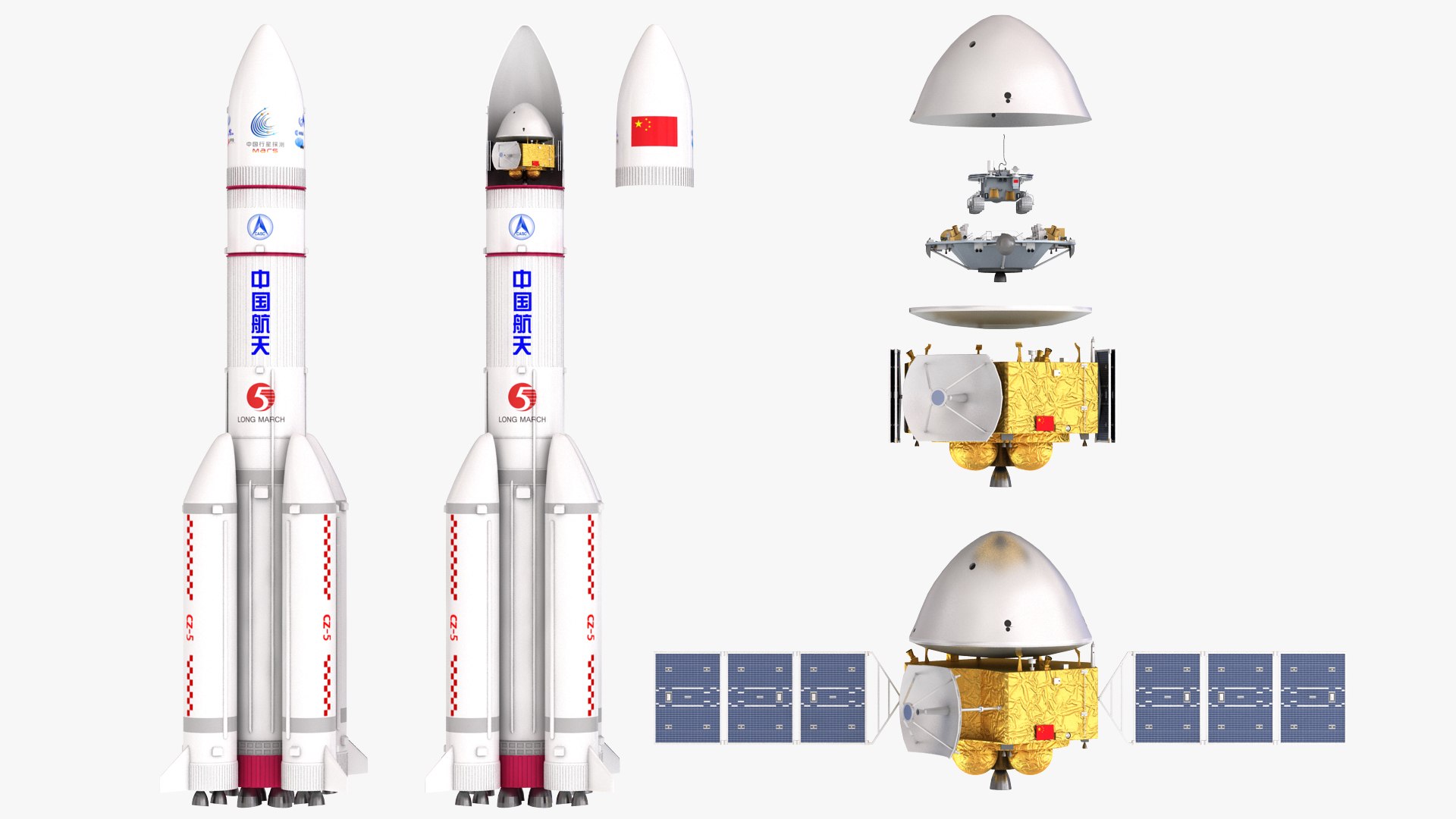 3D Tianwen Mars Probe Model - TurboSquid 1686273