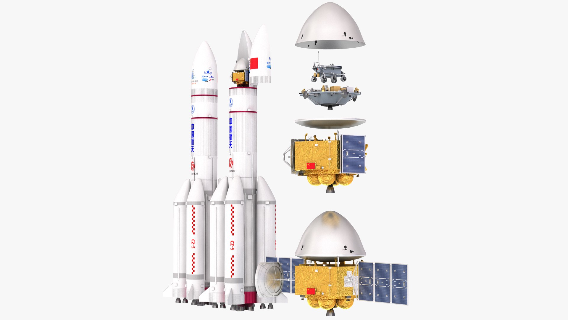 3D Tianwen Mars Probe Model - TurboSquid 1686273
