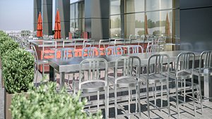 cafe bar furniture set model