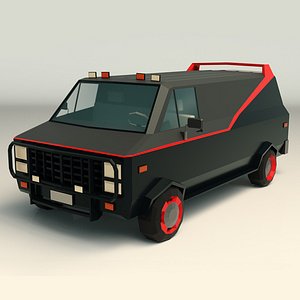 Low Poly A-Team Van