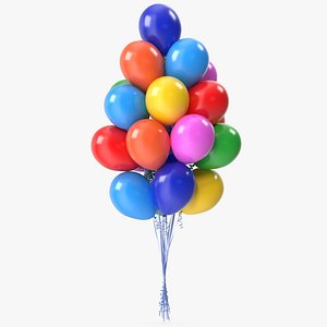 Colorful Balloons 3D model