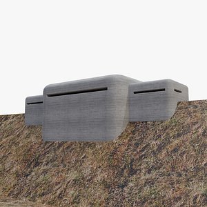 3D bunker ww2 model