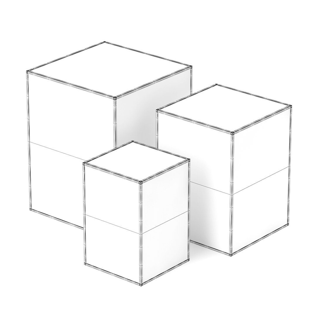 decorative glass cubes 3d c4d