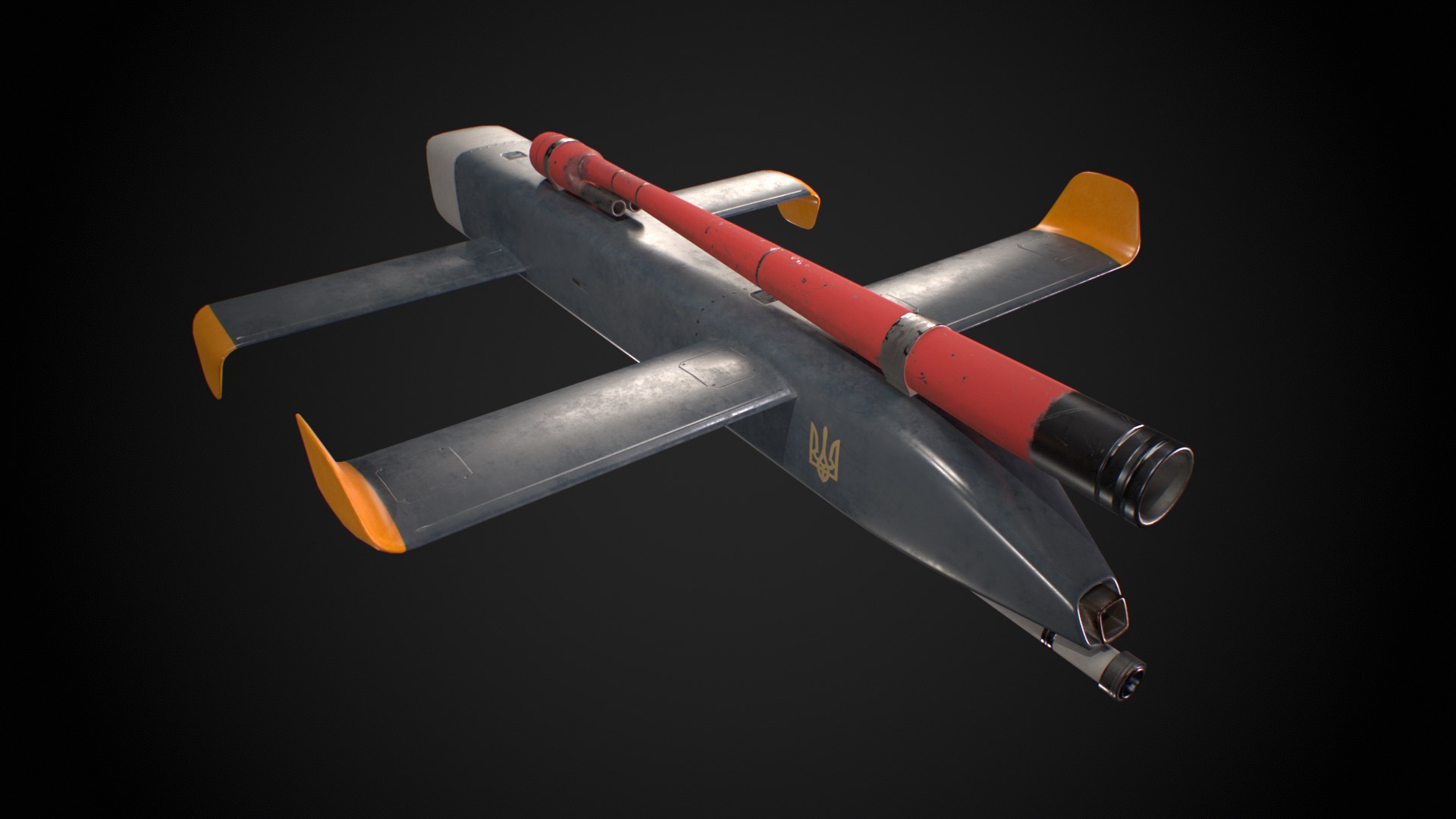 3D Model Ukrainian Trembita Missile Low-poly - TurboSquid 2234285