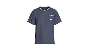 Men Classic Pocket Style T-Shirt With Patch 3D