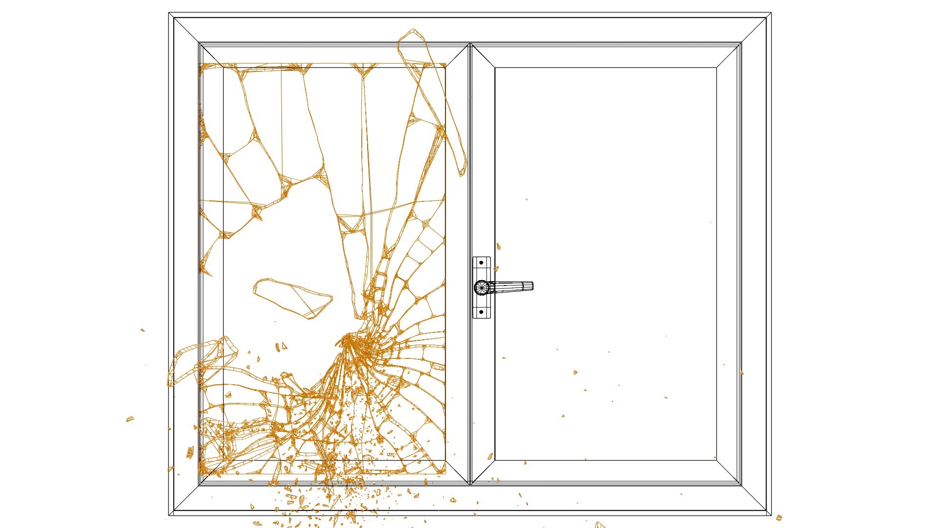 Animated Broken Windows And Mirrors Glass 3D Models For Blender 3D ...