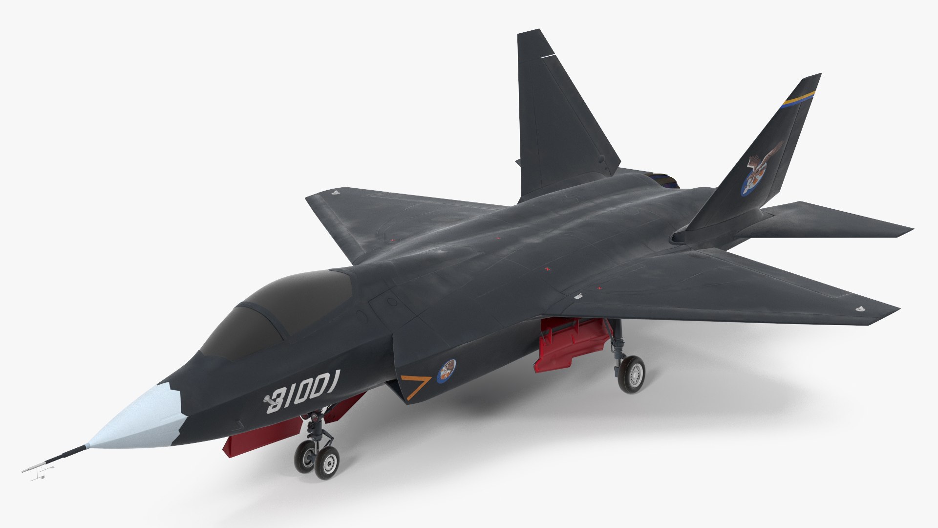 Shenyang FC 31 Jet Fighter Exterior Only 3D model preview