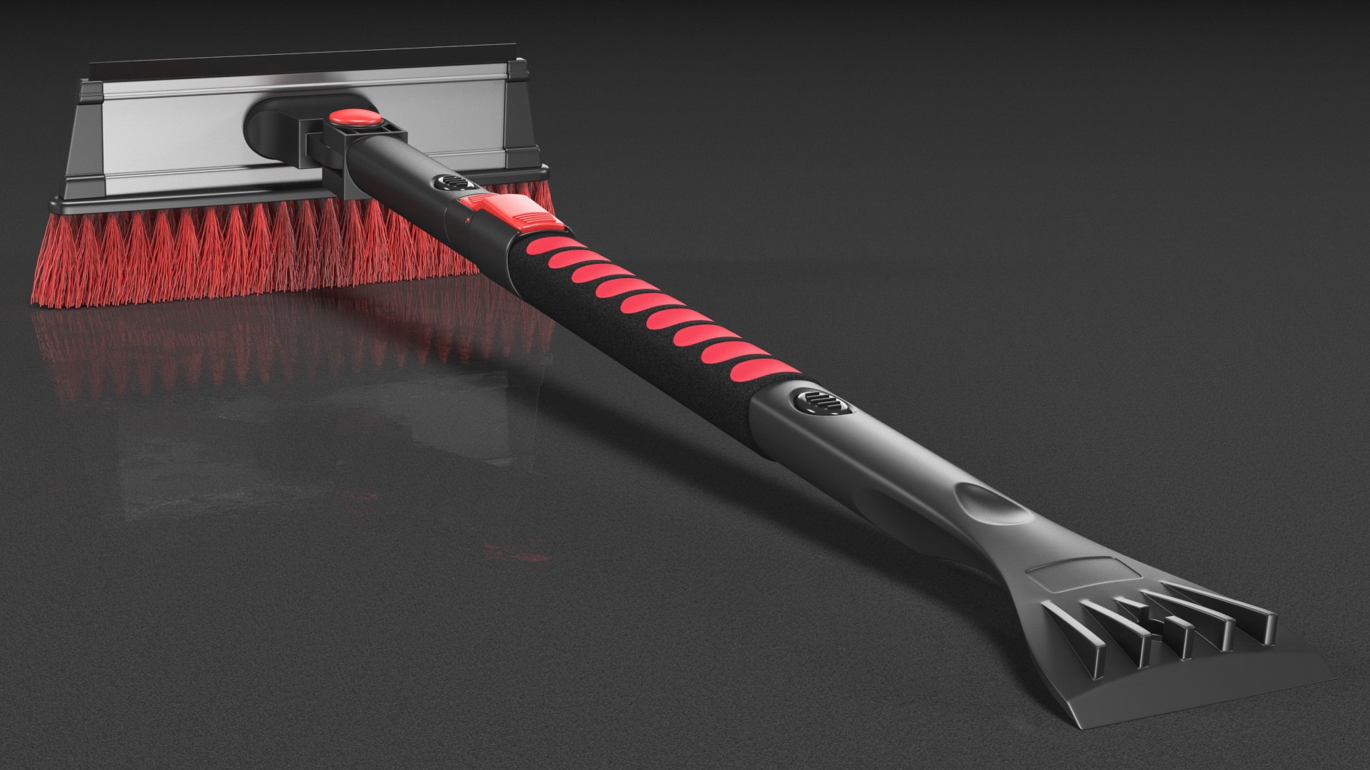 3D Extendable Snow Brush Ice Scraper model - TurboSquid 1724215