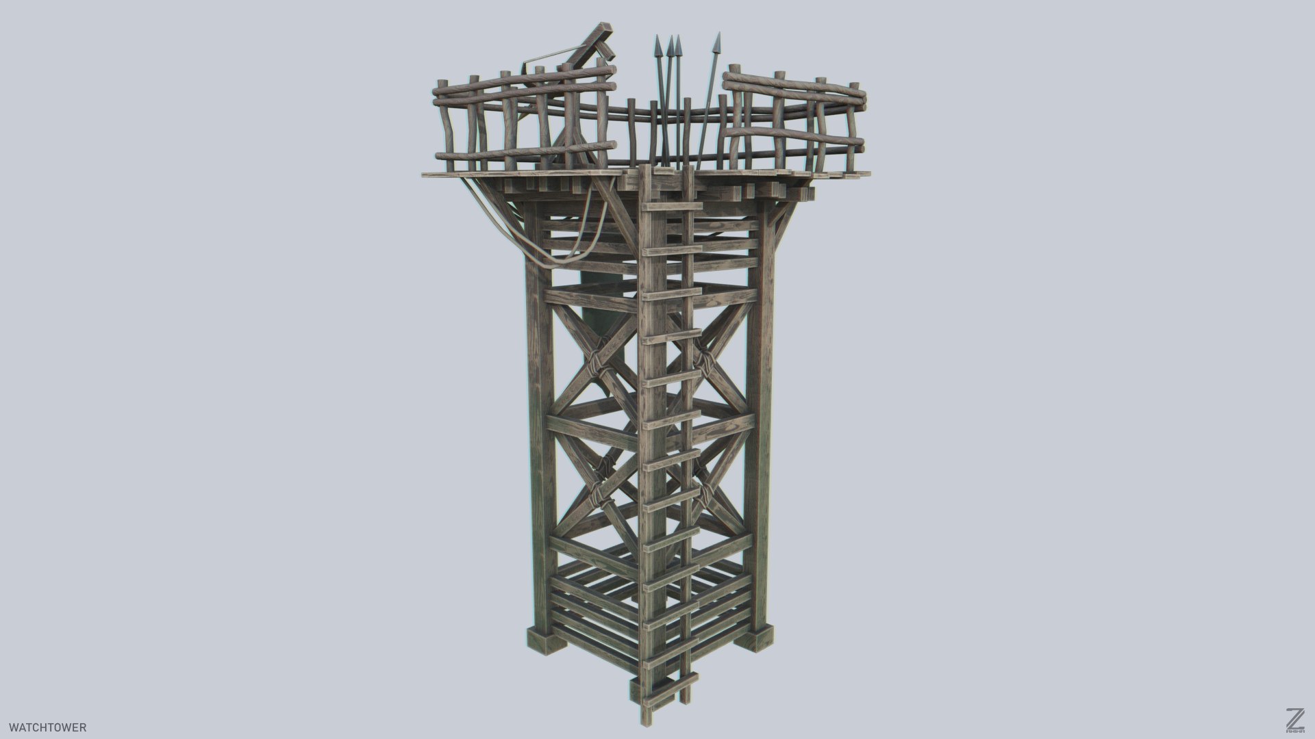 Watchtower Model - TurboSquid 2404784