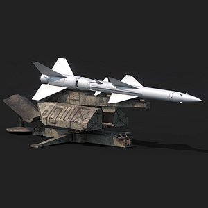 SA-75 Dvina SA-2 Guideline HQ-2 Surface To Air Missile 3D model
