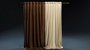 3D double color curtains -