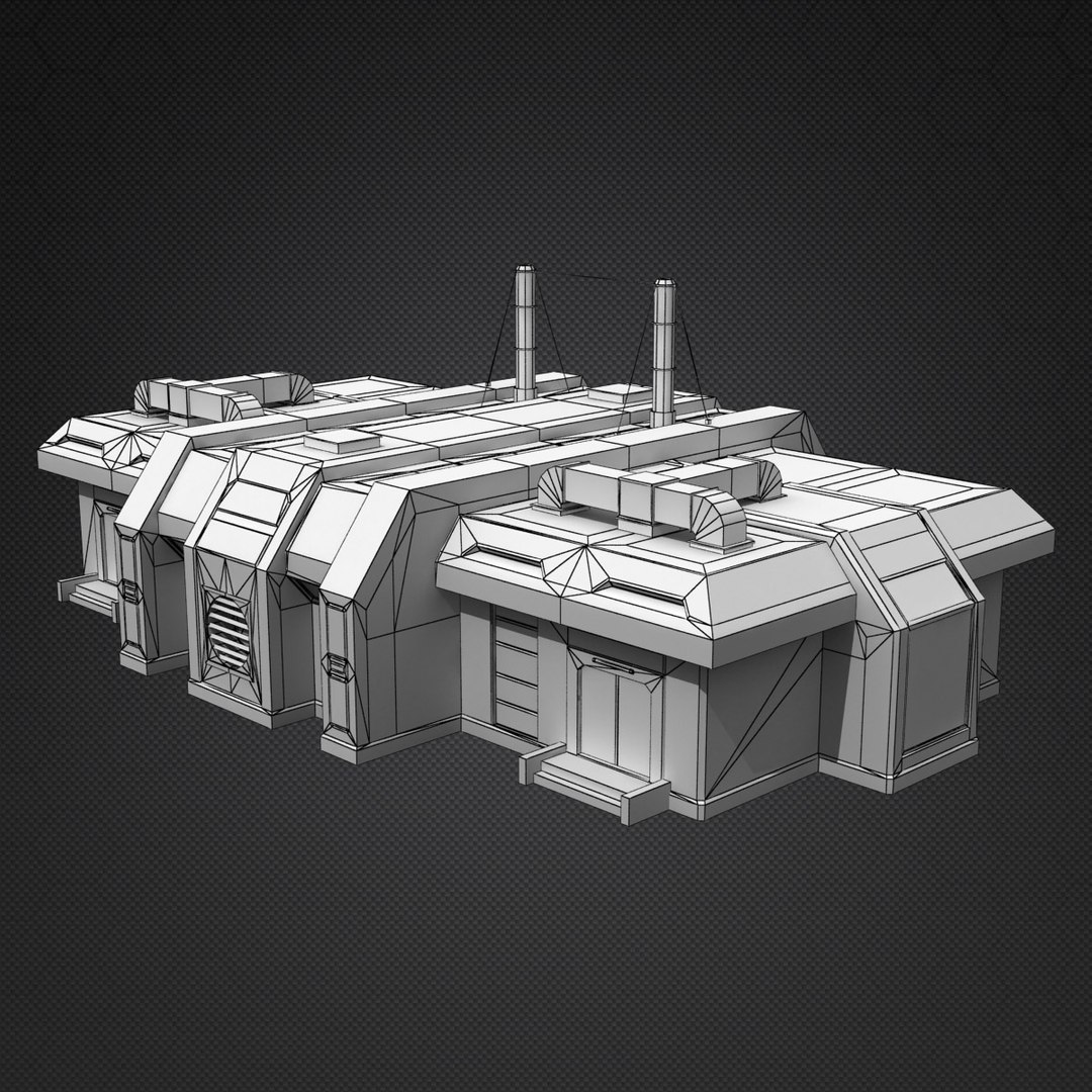 3d model sci-fi exterior set