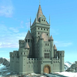 Castle Medieval Fantasy with Landscape