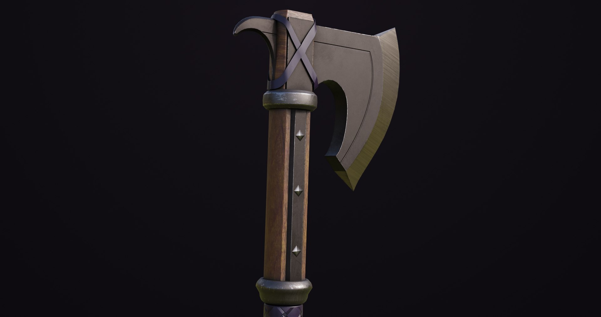 Battle Axe 14 Violet Handle All PBR Unity UE Textures 3D https://p.turbosquid.com/ts-thumb/bk/mADyBi/N4/axe14_01_00035/jpg/1681716036/1920x1080/fit_q87/e4903087cff08df749909007a98eae9943ffc0f2/axe14_01_00035.jpg