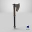 Battle Axe 14 Violet Handle todas as texturas PBR Unity UE