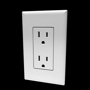 Electrical Outlet and Wall Plate - Accurate and scale