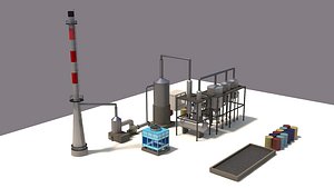 3D model Oil recycling
