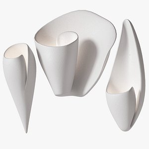 Wall Sconce Collection by Hannah Woodhouse Organic Shape White scone 3D model