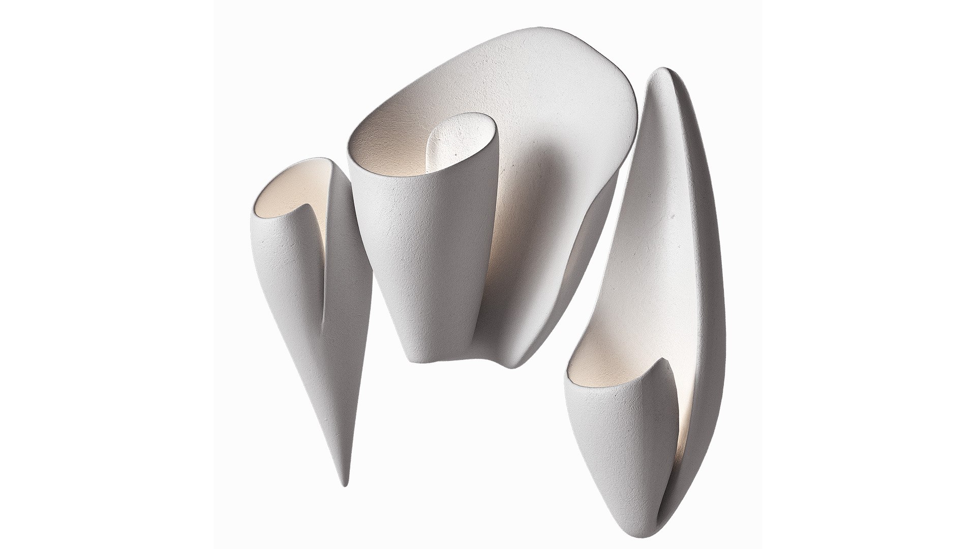 Wall Sconce Collection By Hannah Woodhouse Organic Shape White Scone 3D ...