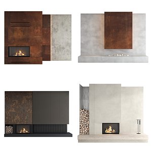 Modern Fireplace set 18