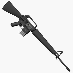 3d xm16-e1 rifle m16 model