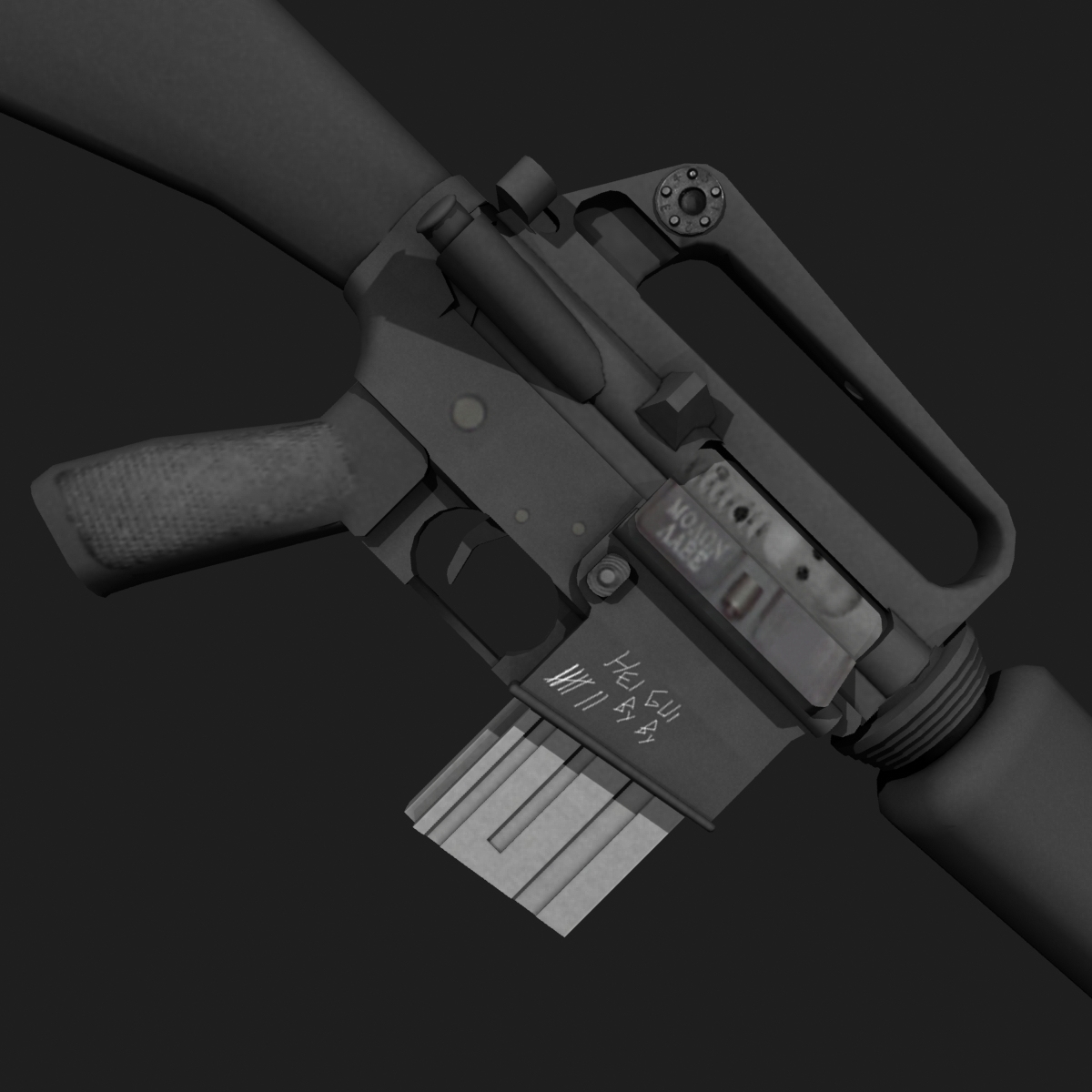 3d xm16-e1 rifle m16 model