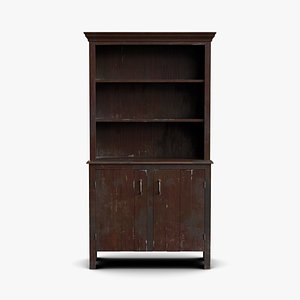 Wooden Cabinet red v1-05 model