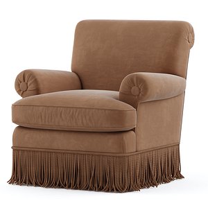 Classic Armchair with Rope Fringe