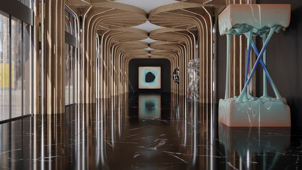 modelo 3d Exhibition hall - TurboSquid 2067018