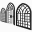 arch windows doors set 3D model